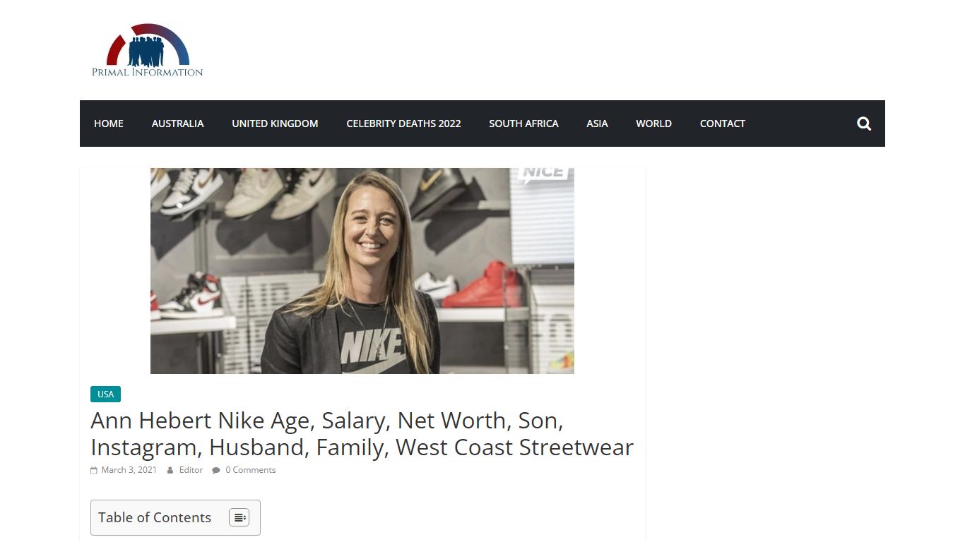 Ann Hebert Nike Age, Salary, Net Worth, Son, Instagram, Husband, Family ...