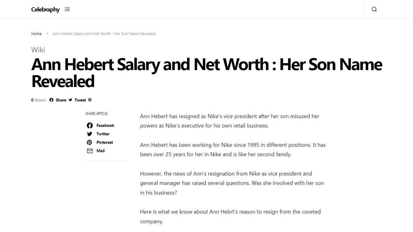 Ann Hebert Salary and Net Worth : Her Son Name Revealed