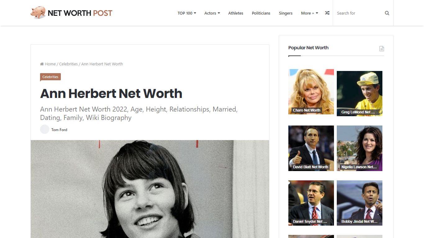 Ann Herbert Net Worth 2022: Wiki Bio, Married, Dating, Family, Height ...